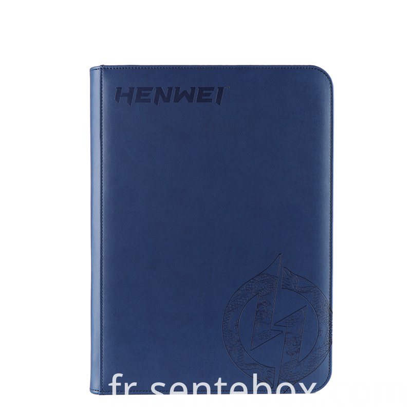 reliure d'album de ponts en cuir de tirette de conception de dragon dragon design zipper leather decks album binder